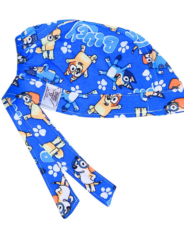 Gorro Medico Quirúrgico Perrito Blue  Azul Rey