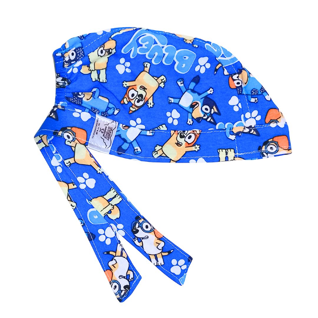Gorro Medico Quirúrgico Perrito Blue  Azul Rey