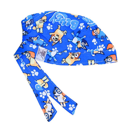 Gorro Medico Quirúrgico Perrito Blue  Azul Rey
