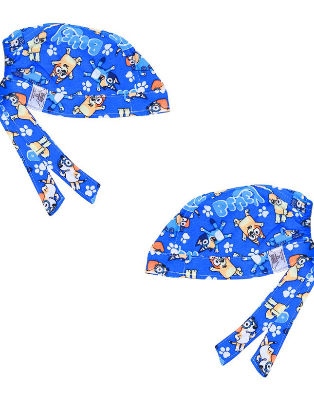 Gorro Medico Quirúrgico Perrito Blue  Azul Rey