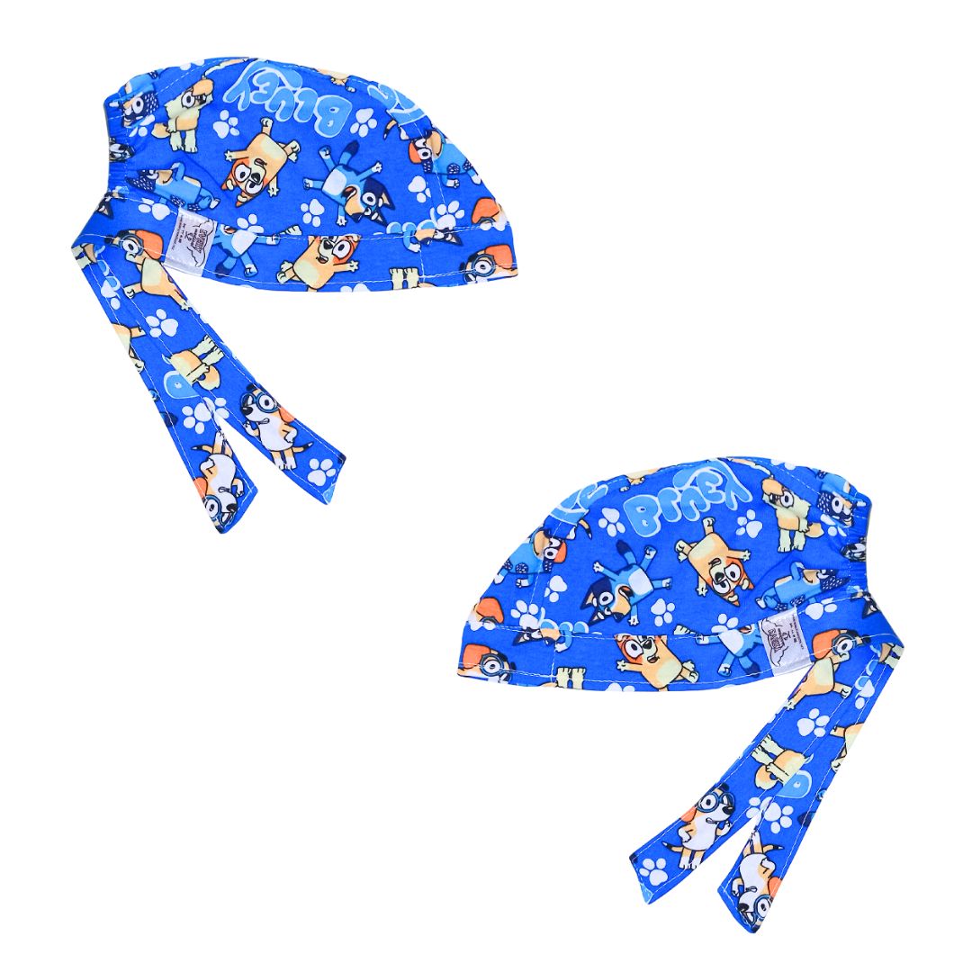 Gorro Medico Quirúrgico Perrito Blue  Azul Rey