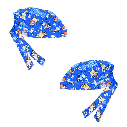 Gorro Medico Quirúrgico Perrito Blue  Azul Rey