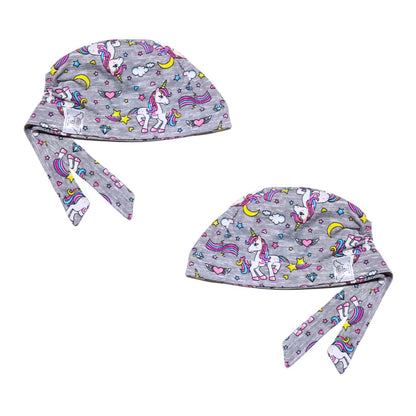 Gorro Quirúrgico Unicornios Kwai - Antisudor - Pediatria Gris