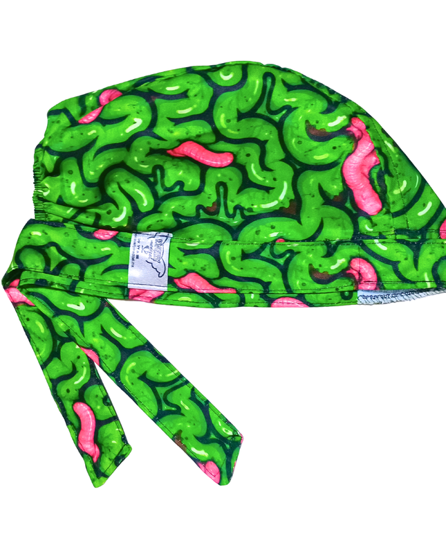 Gorro Medico Quirúrgico - Estampado - Cerebro Zombie  - Verde