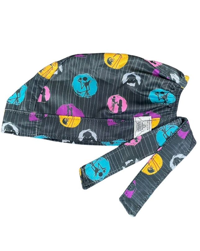 Gorro Medico Quirúrgico - Estampado - El Extraño Mundo De Jack - Negro 4