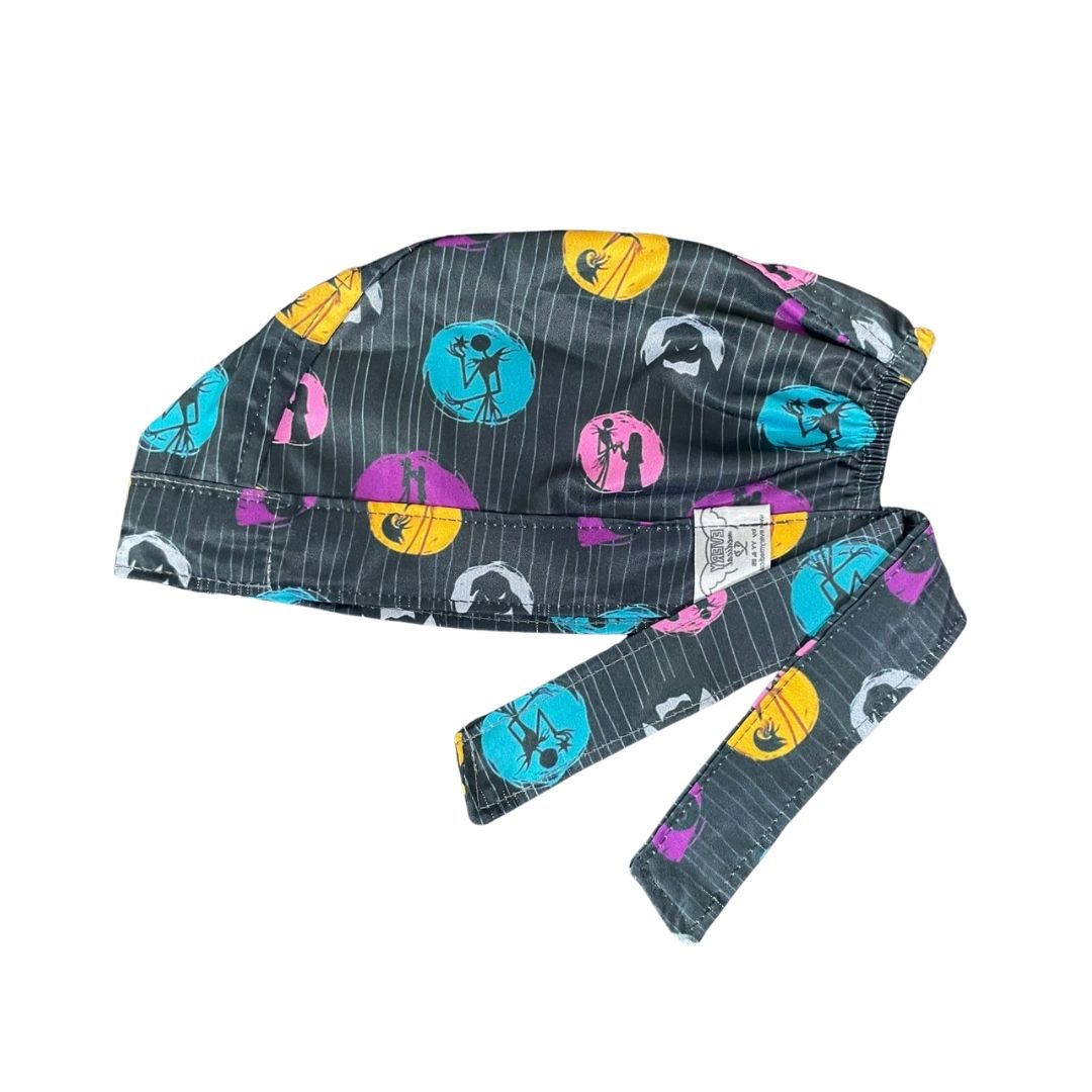 Gorro Medico Quirúrgico - Estampado - El Extraño Mundo De Jack - Negro 4