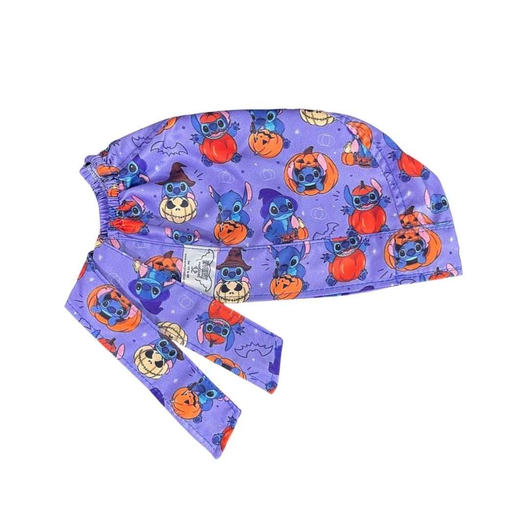 Gorro Medico Quirúrgico - Stitch - Dia De Muertos - Halloween - Lila