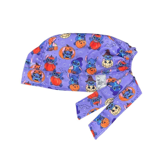 Gorro Medico Quirúrgico - Stitch - Dia De Muertos - Halloween - Lila