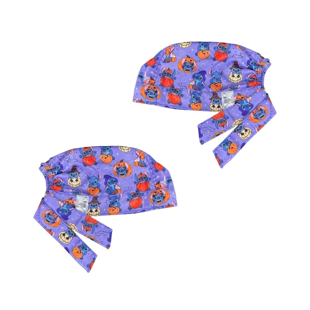 Gorro Medico Quirúrgico - Stitch - Dia De Muertos - Halloween - Lila
