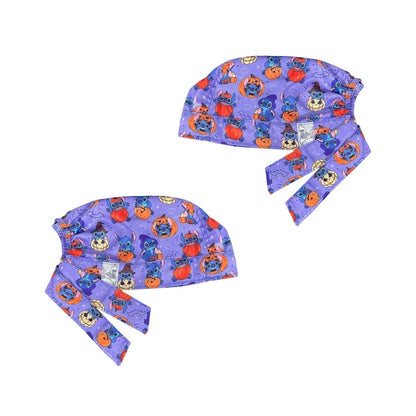 Gorro Medico Quirúrgico - Stitch - Dia De Muertos - Halloween - Lila