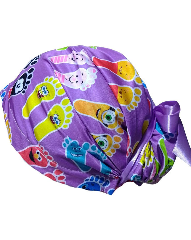 Gorro Medico Quirúrgicoenfermeria Clinicapodologia Pies Foot Listones Lila