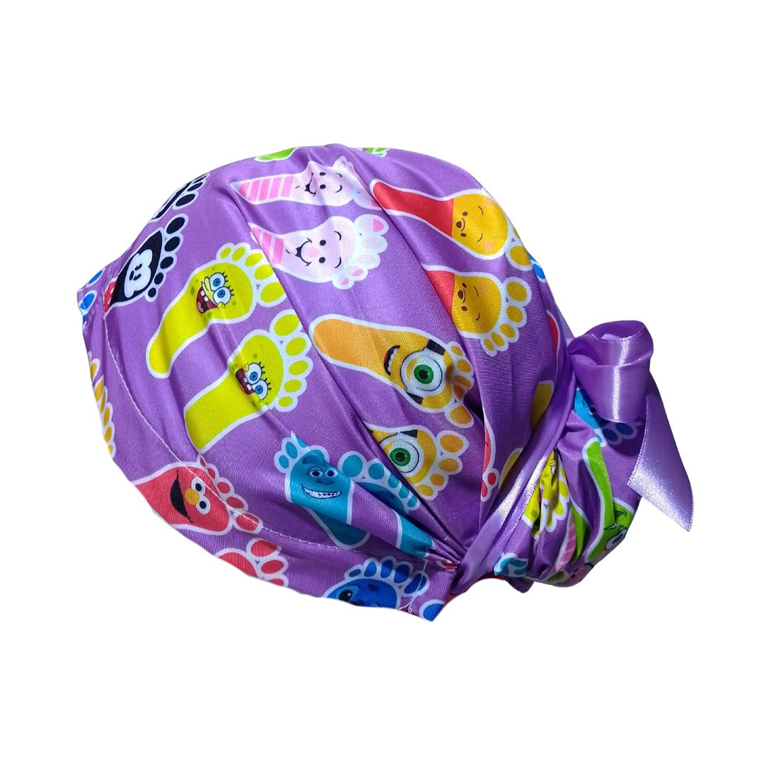 Gorro Medico Quirúrgicoenfermeria Clinicapodologia Pies Foot Listones Lila