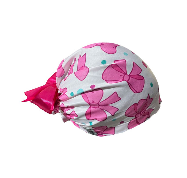 Gorro Medico Quirúrgico - Hospital - Moño Coquette - Listón - Rosa
