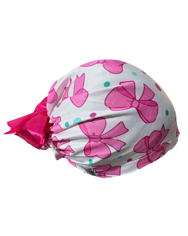 Gorro Medico Quirúrgico - Hospital - Moño Coquette - Listón - Rosa