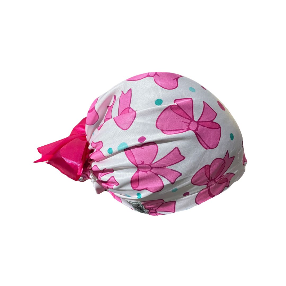 Gorro Medico Quirúrgico - Hospital - Moño Coquette - Listón - Rosa