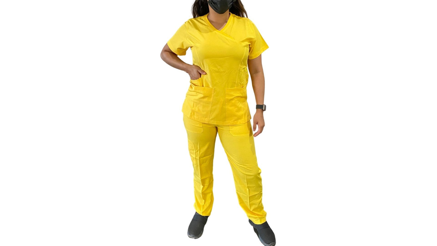 Uniforme Quirúrgico - Mujer - Amarillo - Modelo Puebla