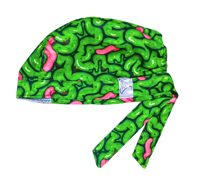 Gorro Medico Quirúrgico - Estampado - Cerebro Zombie  - Verde