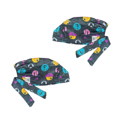Gorro Medico Quirúrgico - Estampado - El Extraño Mundo De Jack - Negro 4