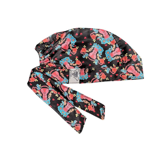 Gorro Quirúrgico - Estampado - Utero - Negro
