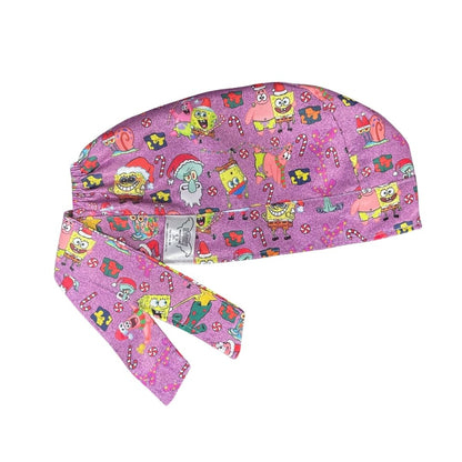 Gorro Medico Quirúrgico - Bob Esponja - Calamardo - Navidad - Lila
