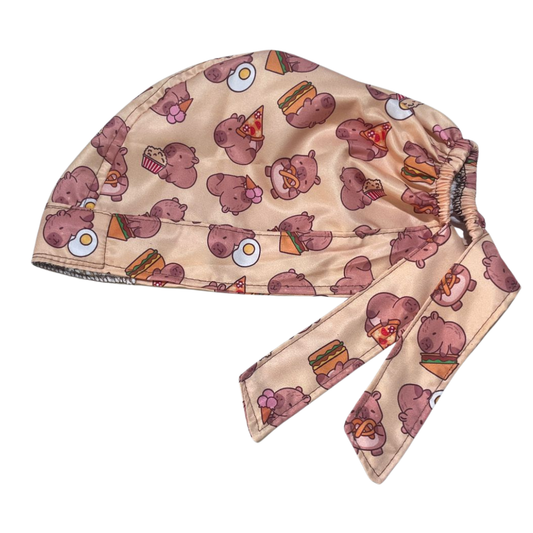 Gorro Medico Quirúrgico Capibara - Carpincho Doctor Hospital Beige Antifluido Unitalla