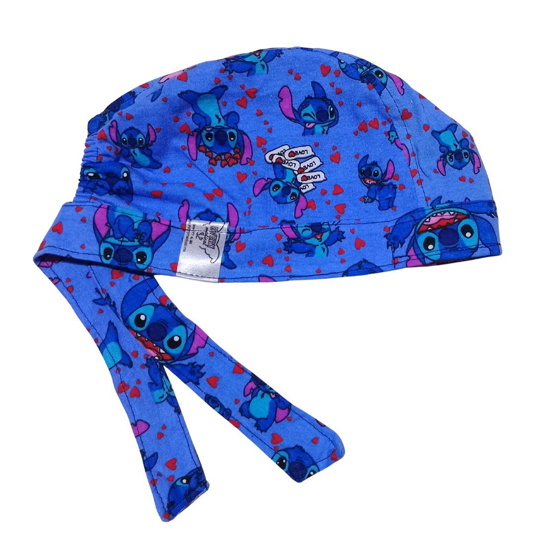 Gorro Quirúrgico animalito pelicula - Azul Marino corazones