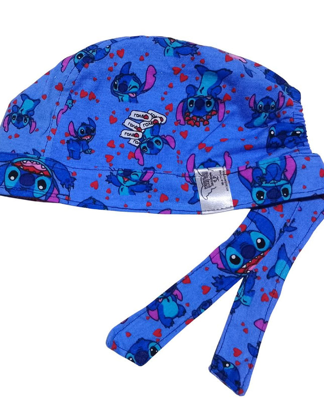 Gorro Quirúrgico animalito pelicula - Azul Marino corazones