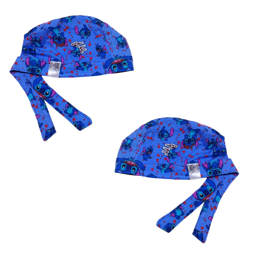 Gorro Quirúrgico animalito pelicula - Azul Marino corazones