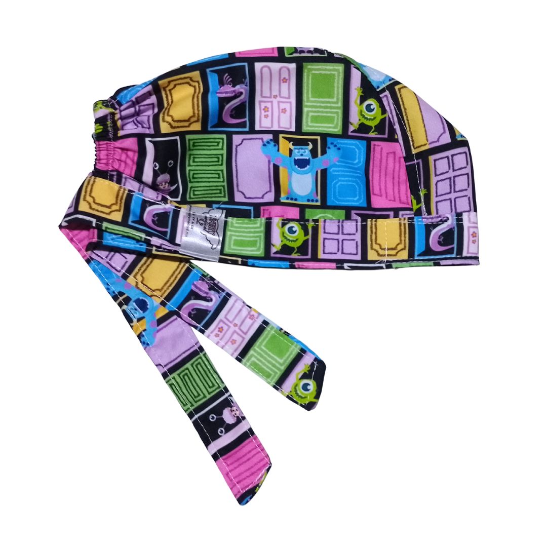Gorro Quirúrgico Monsters Cordones - Antisudor Pertas Algodón