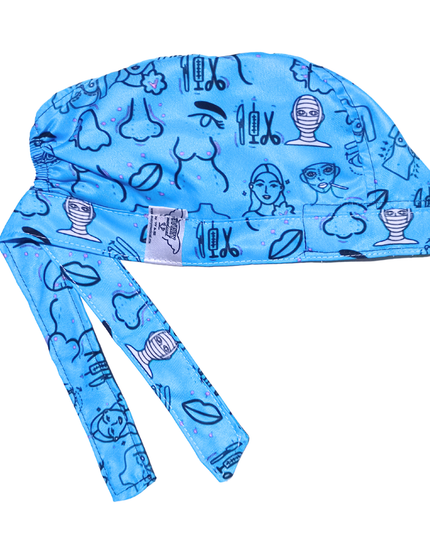 Gorro Medico Quirúrgico - Cirugía Plástica - Reconstructiva - Estética celeste