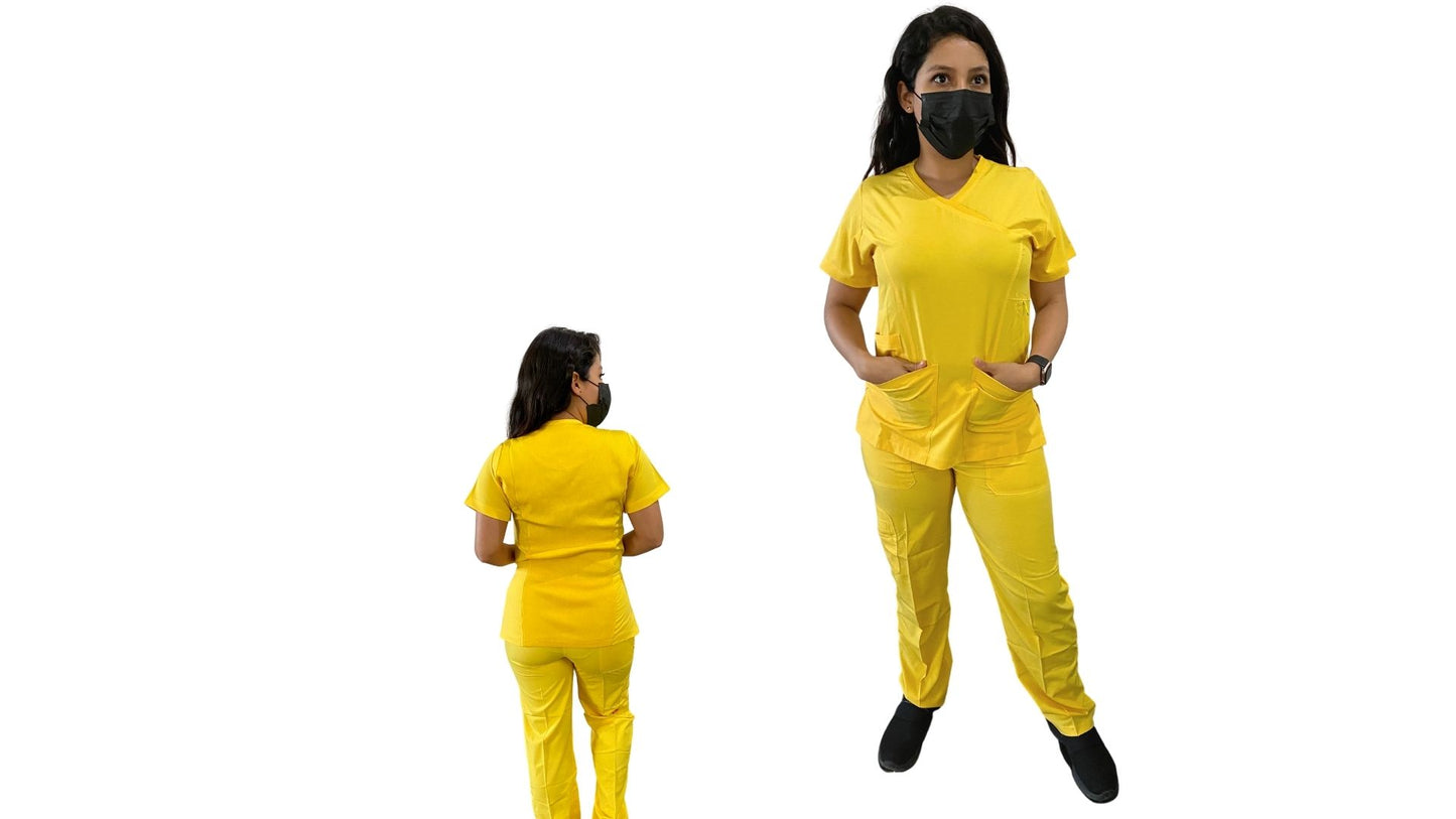 Uniforme Quirúrgico - Mujer - Amarillo - Modelo Puebla