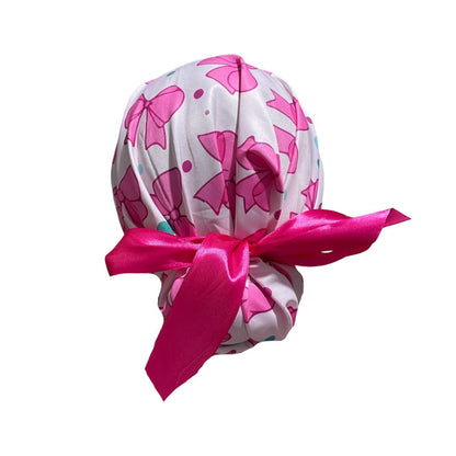 Gorro Medico Quirúrgico - Hospital - Moño Coquette - Listón - Rosa