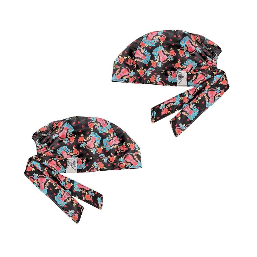 Gorro Quirúrgico - Estampado - Utero - Negro