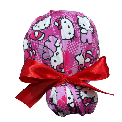 Gorro Quirúrgico Hello Kitty Rosa Listones - Antisudor