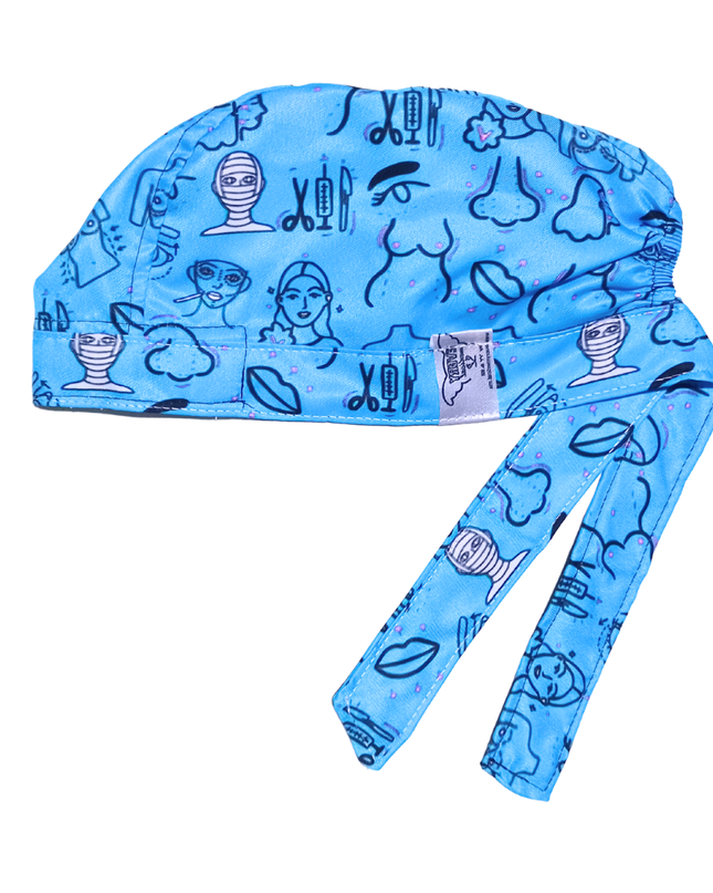 Gorro Medico Quirúrgico - Cirugía Plástica - Reconstructiva - Estética celeste