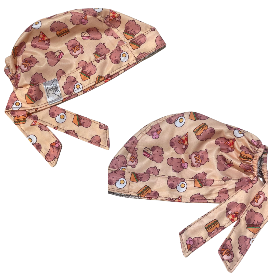 Gorro Medico Quirúrgico Capibara - Carpincho Doctor Hospital Beige Antifluido Unitalla