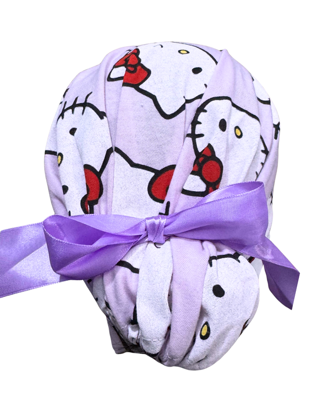 Gorro Quirúrgico Hello Kitty Rosa Listones - Antisudor
