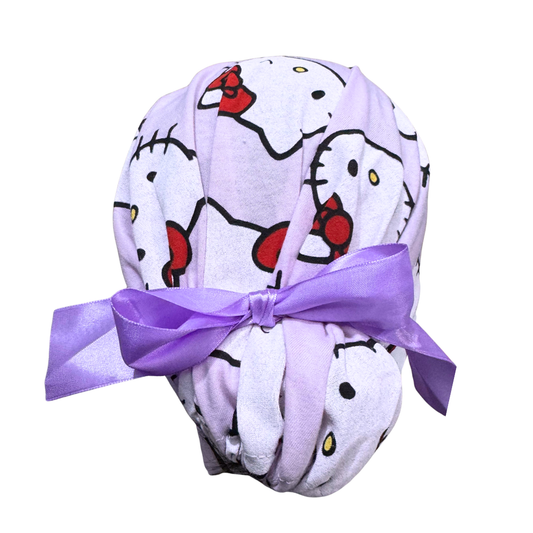 Gorro Quirúrgico Hello Kitty Rosa Listones - Antisudor