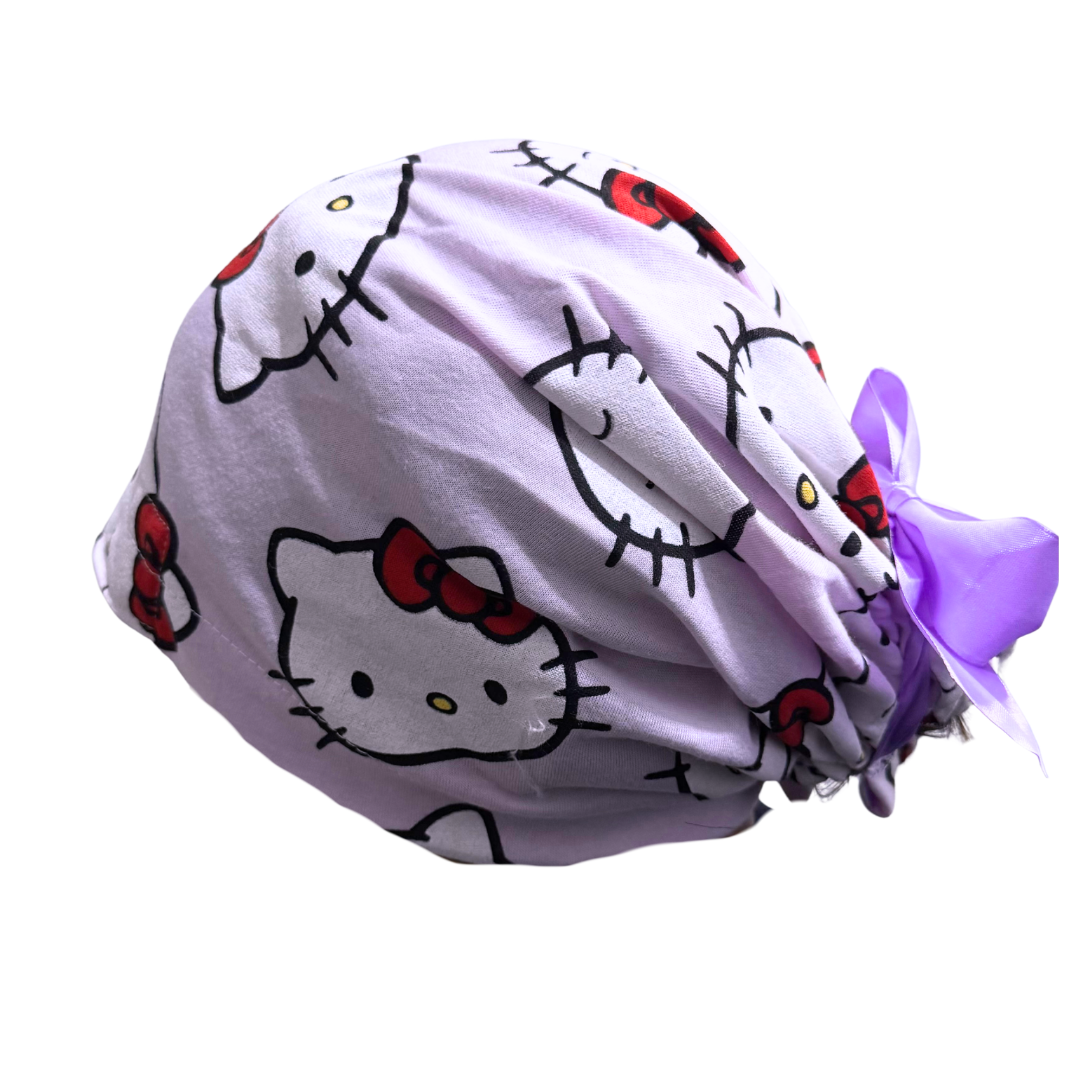 Gorro Quirúrgico Hello Kitty Rosa Listones - Antisudor