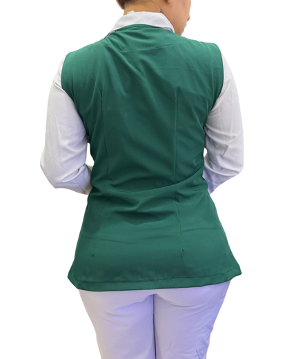 Chaleco Enfermería Clinico Quirurgico Dama CUELLO V Liso Hospital