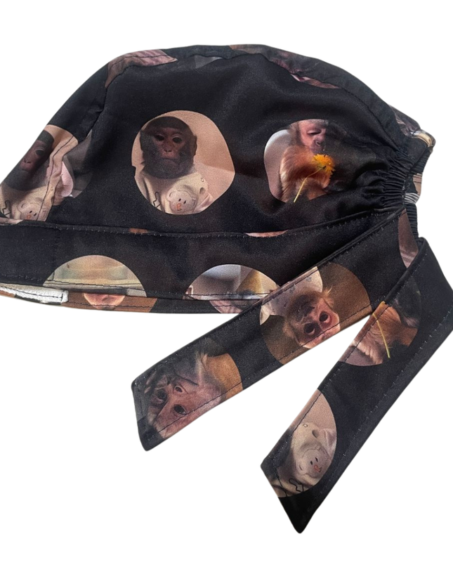 Gorro Medico Quirúrgico Changuito George Doctor Meme Hospita (negro 2)