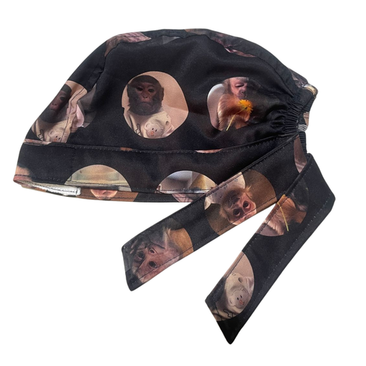 Gorro Medico Quirúrgico Changuito George Doctor Meme Hospita (negro 2)