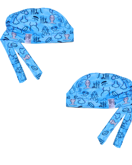 Gorro Medico Quirúrgico - Cirugía Plástica - Reconstructiva - Estética celeste