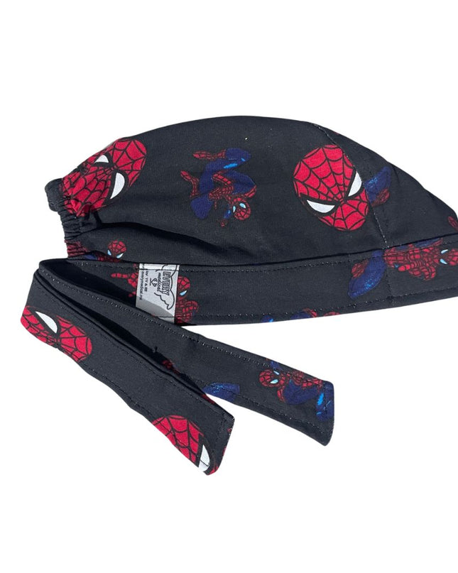 Gorro Medico Quirúrgico - Estampado - Spiderman - Negro 4