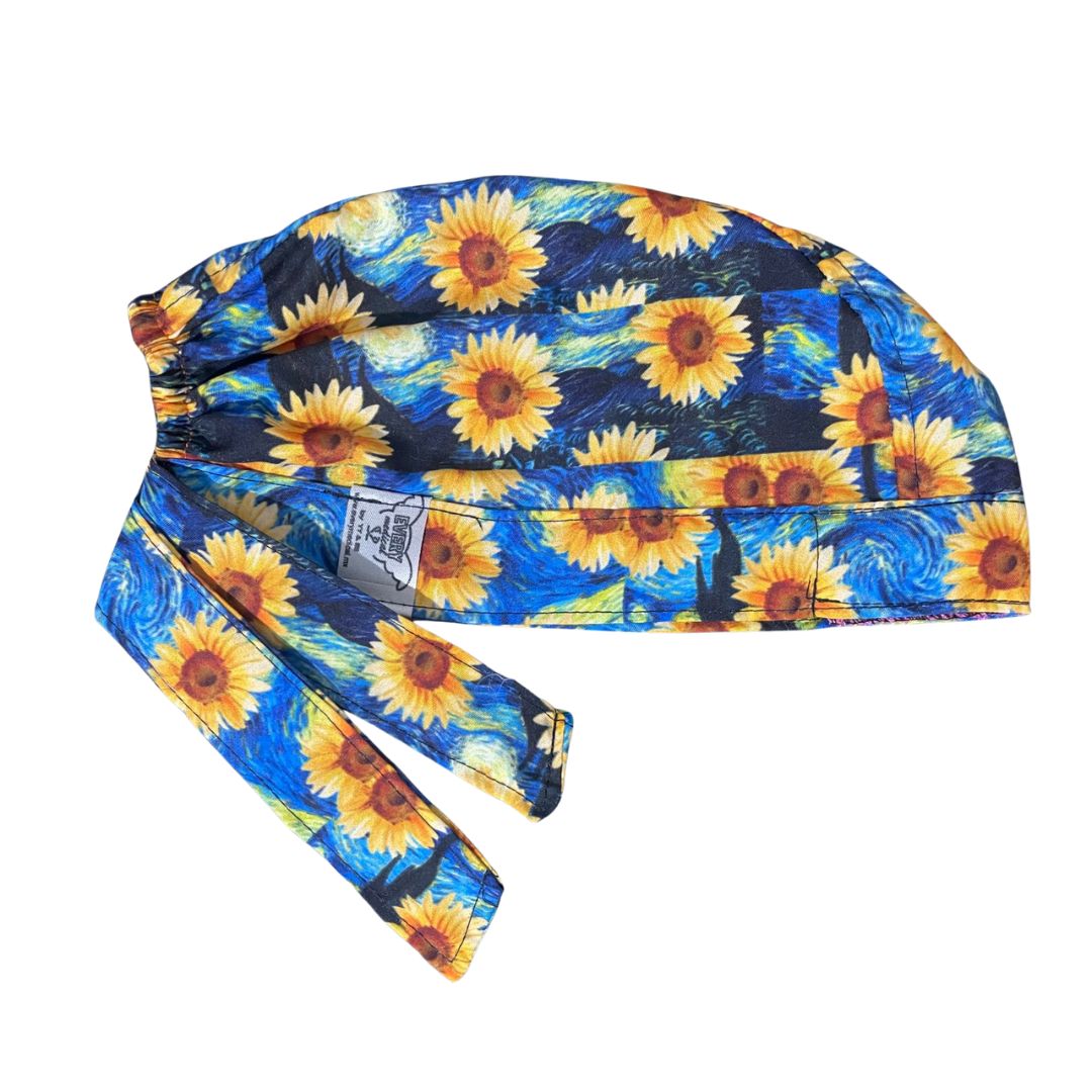 Gorro Medico Quirúrgico -Pinturas De Arte - Botticelli Van Gogh - Girasoles