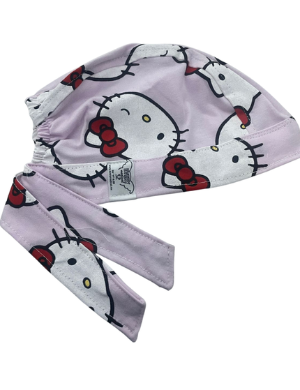 Gorro Quirúrgico Hello Kitty Rosa Cordones - Antisudor - ROSA 4
