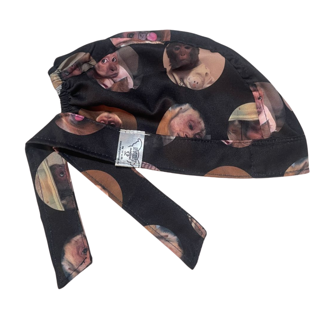 Gorro Medico Quirúrgico Changuito George Doctor Meme Hospita (negro 2)