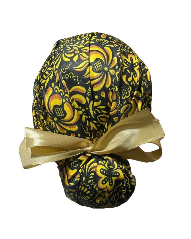 Gorro Quirúrgico - Tipo Bordado Mexicano - Dorado 2