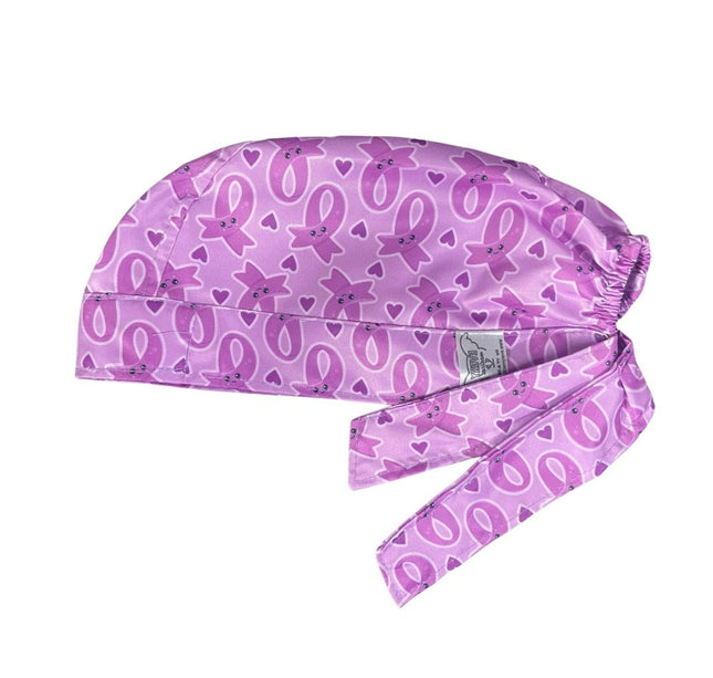 Gorro Medico Quirúrgico - Lucha Contra El Cáncer De Mama - Lila