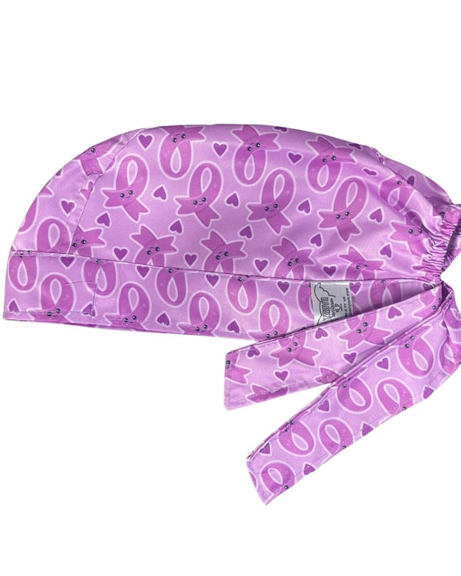 Gorro Medico Quirúrgico - Lucha Contra El Cáncer De Mama - Lila